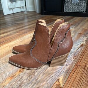 Brown Leather Ankle Boots